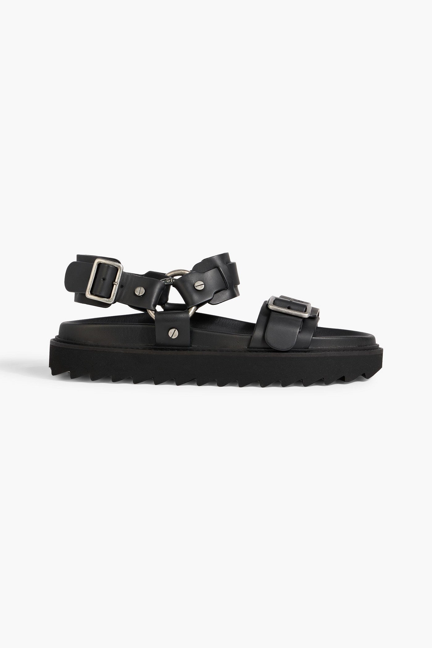 Acne Studios Buckled Leather Sandals Black Women's
