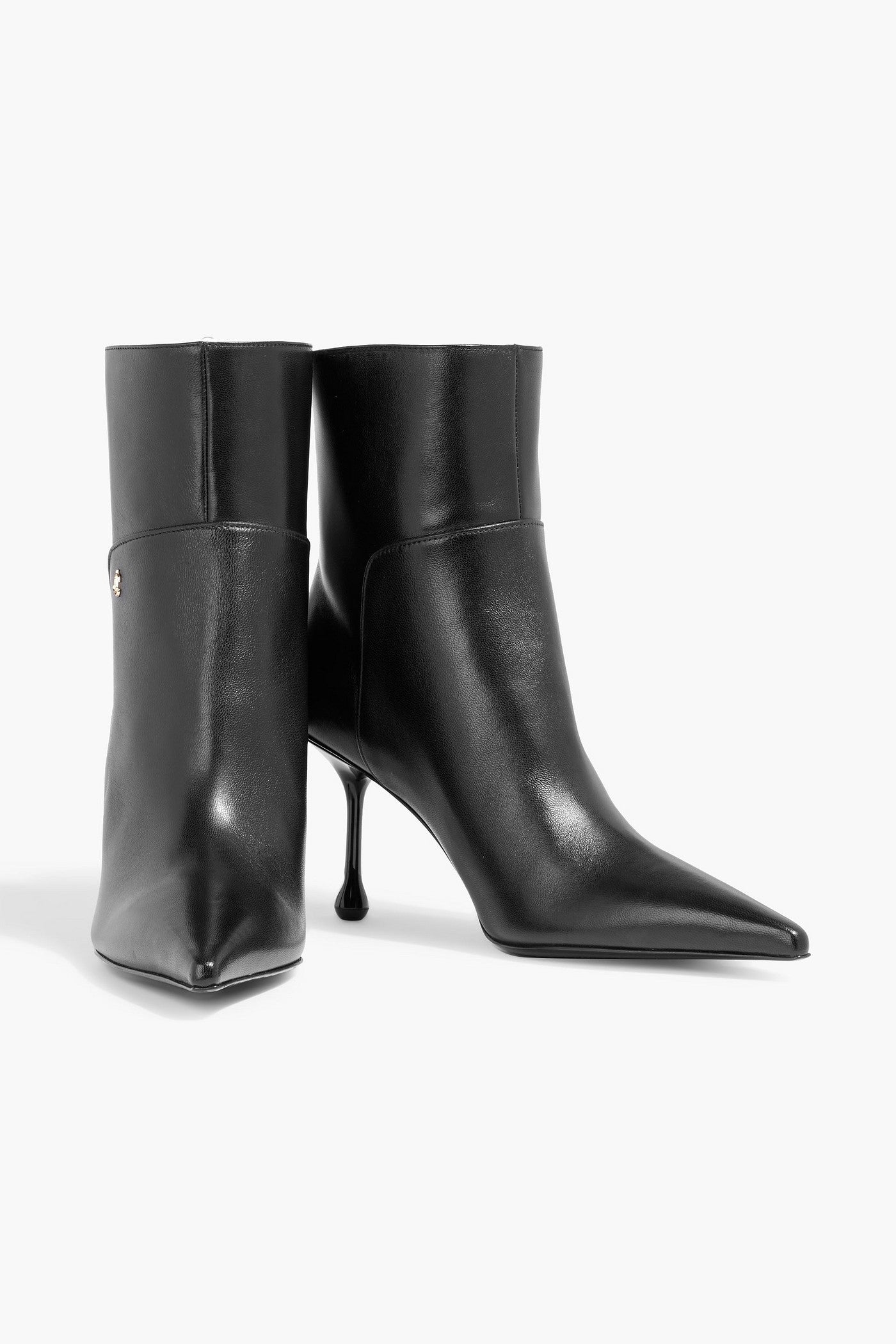 Jimmy Choo Cycas 80 Leather Ankle Boots Black Women's