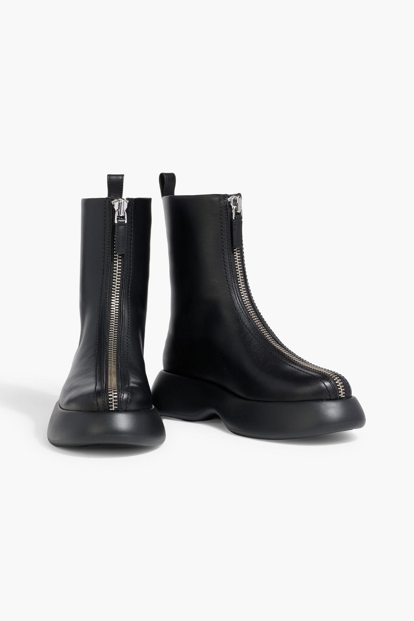 3.1 Phillip Lim Mercer Leather Platform Ankle Boots Black Women's