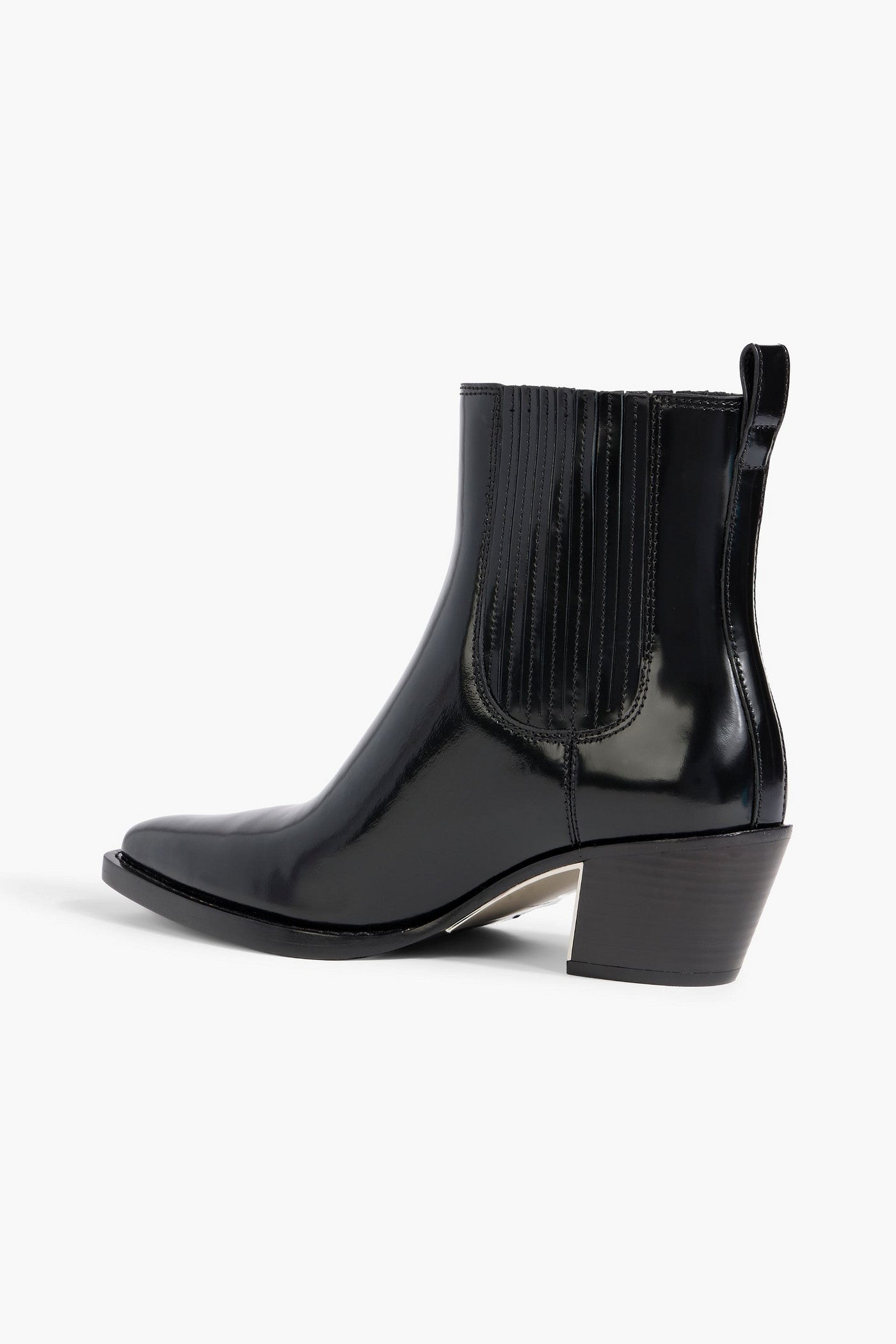3.1 Phillip Lim Downtown Glossed-Leather Ankle Boots Black Women's