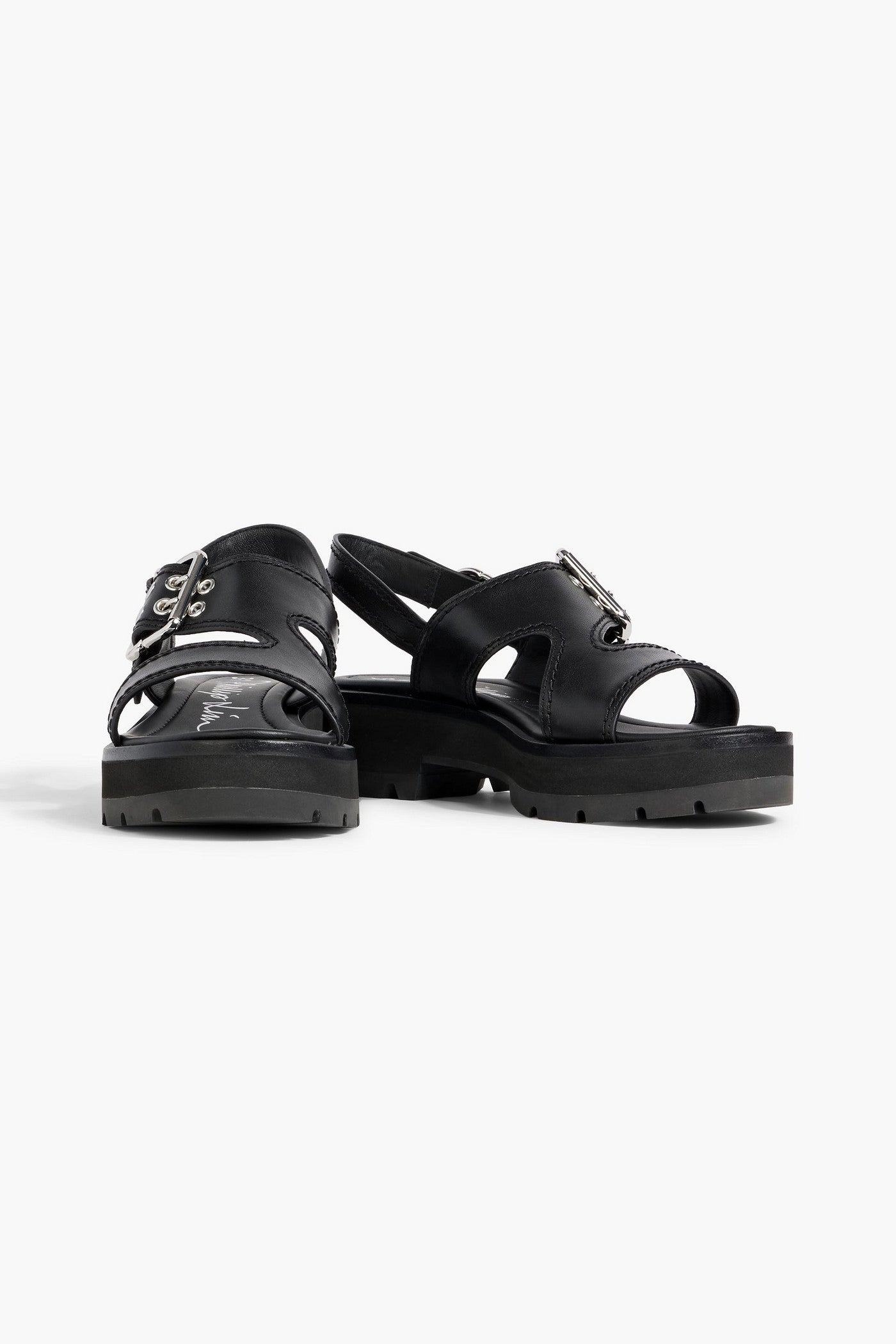 3.1 Phillip Lim Z-Strap Leather Slingback Sandals Black Women's