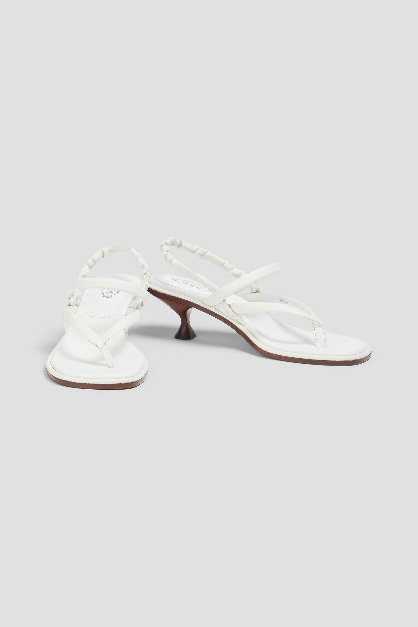 Tod's Leather Slingback Sandals White Women's