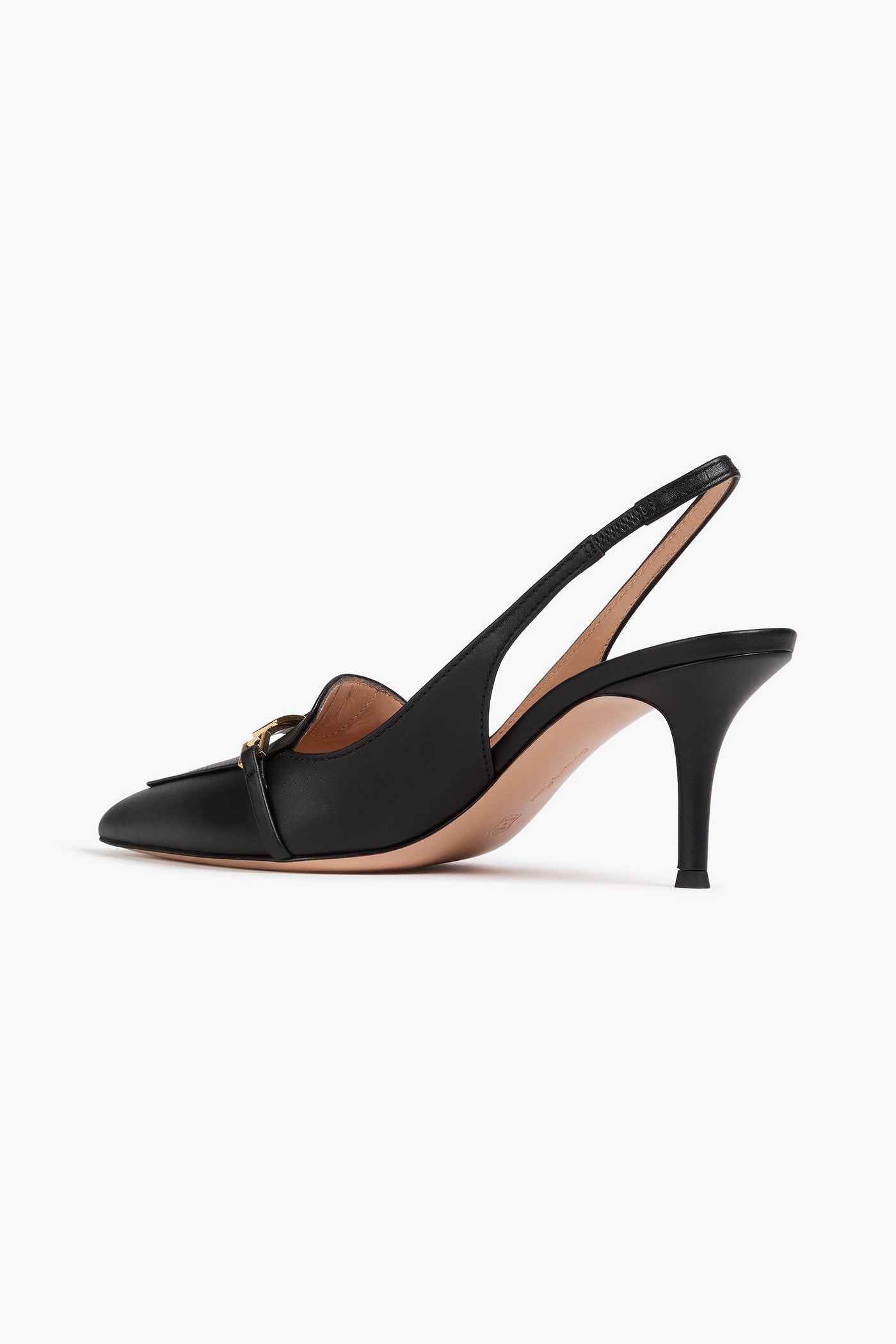 Gianvito Rossi Carrey 70 Embellished Leather Slingback Pumps Black Women's
