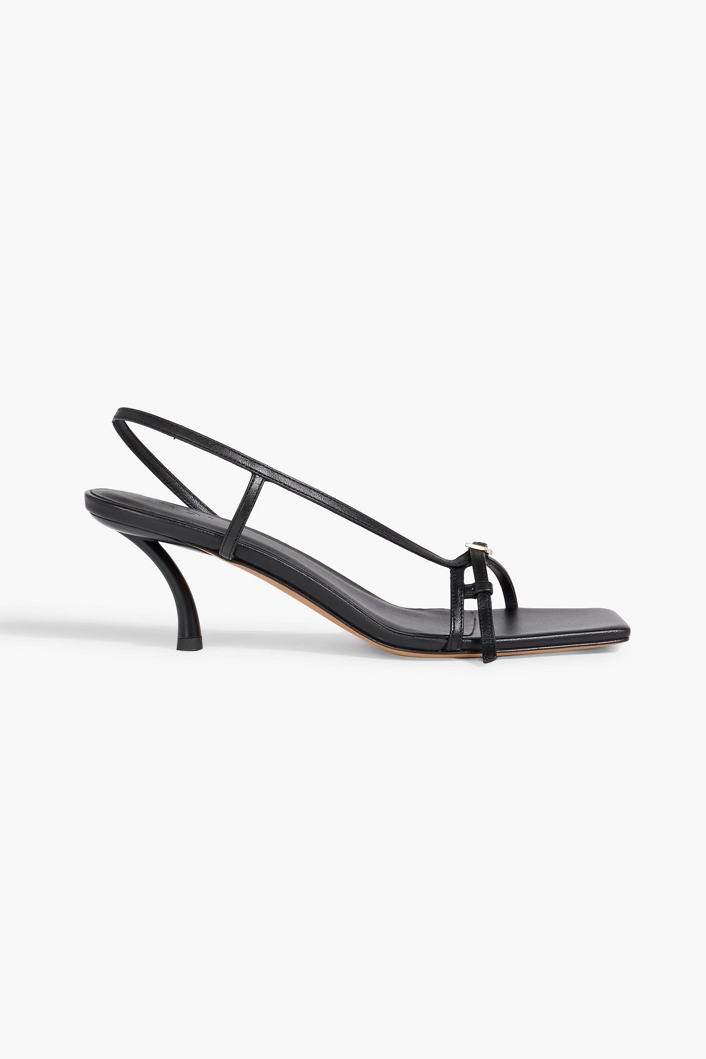 Tibi Kendrick Leather Slingback Sandals Black Women's
