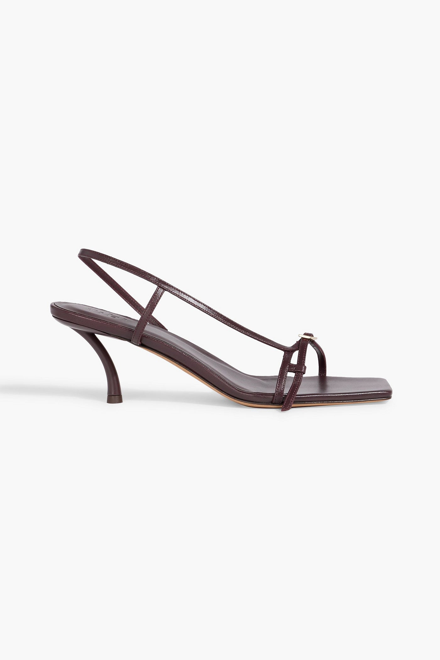 Tibi Kendrick Leather Slingback Sandals Burgundy Women's