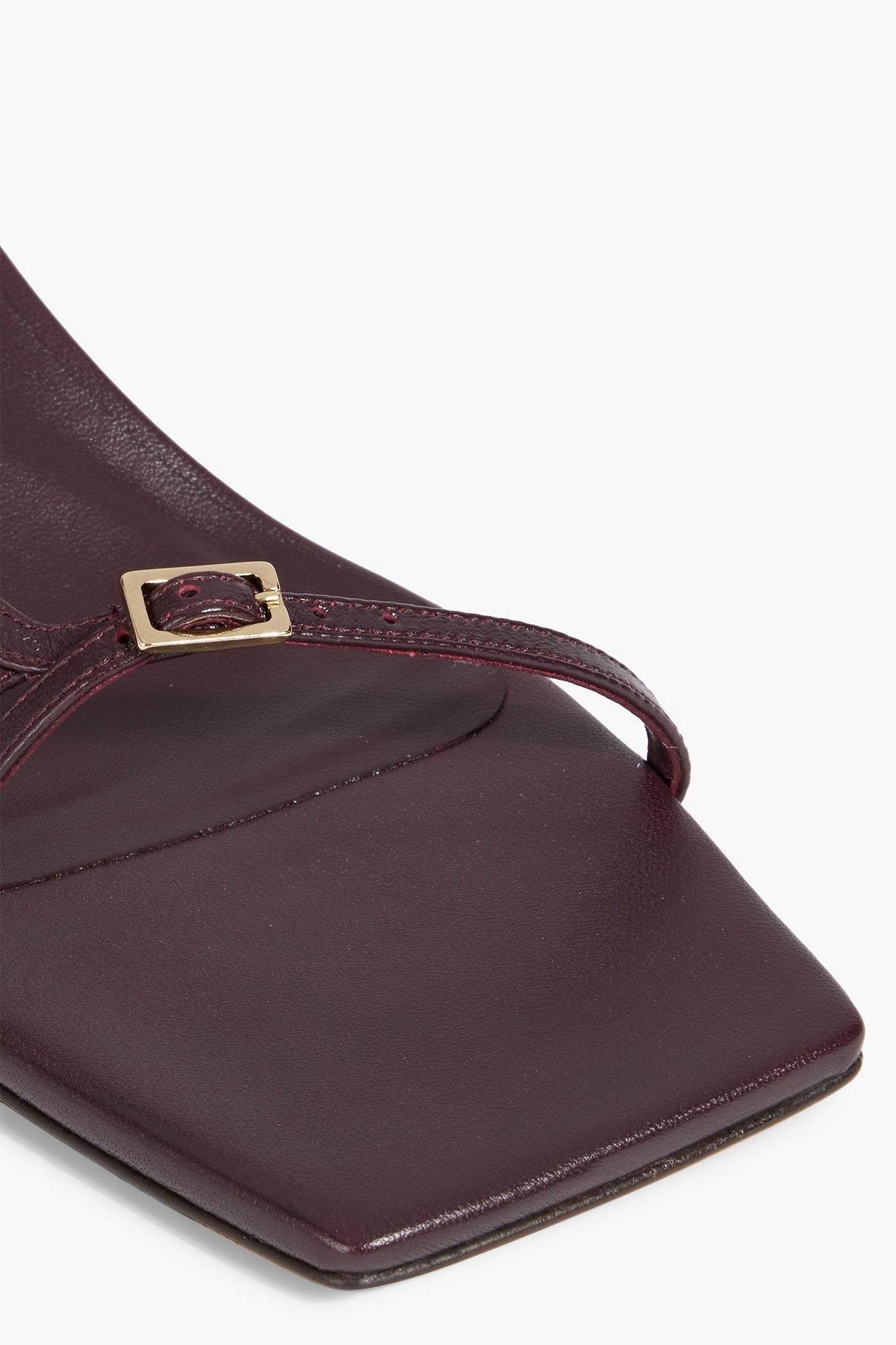 Tibi Kendrick Leather Slingback Sandals Burgundy Women's