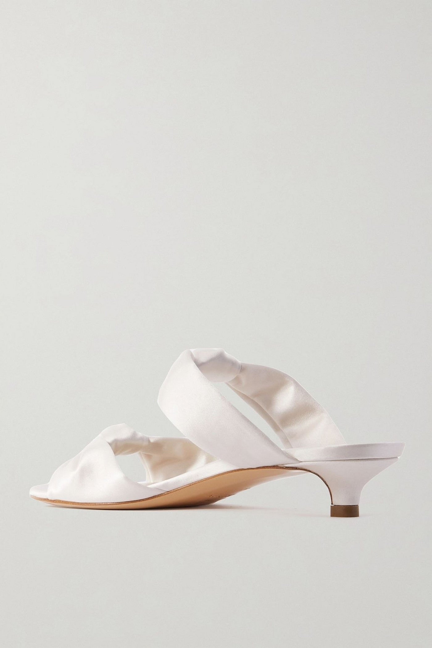Le Monde Beryl Knot Satin Sandals Ivory Women's
