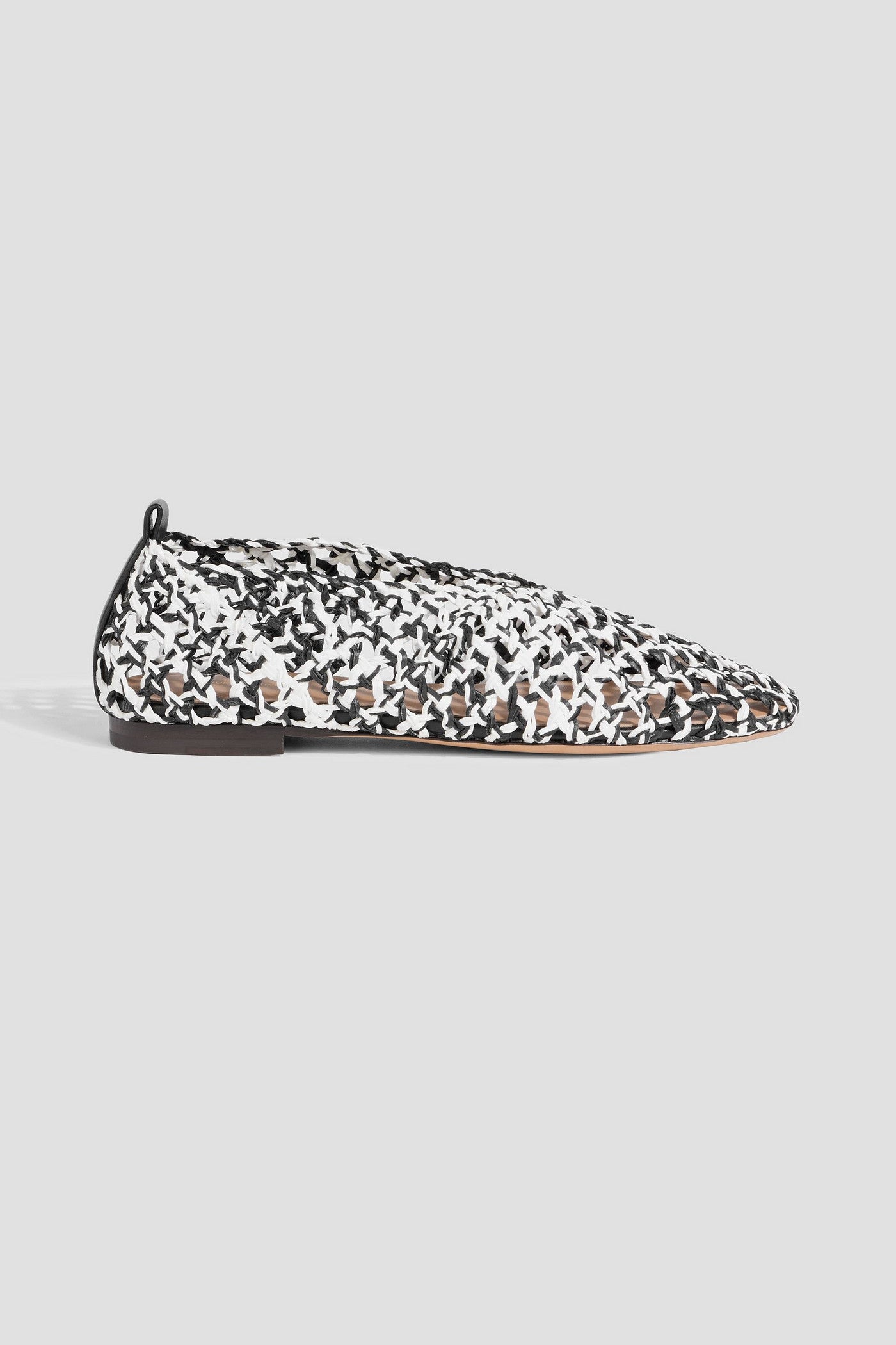 Mansur Gavriel Woven Leather Ballet Flats Black Women's