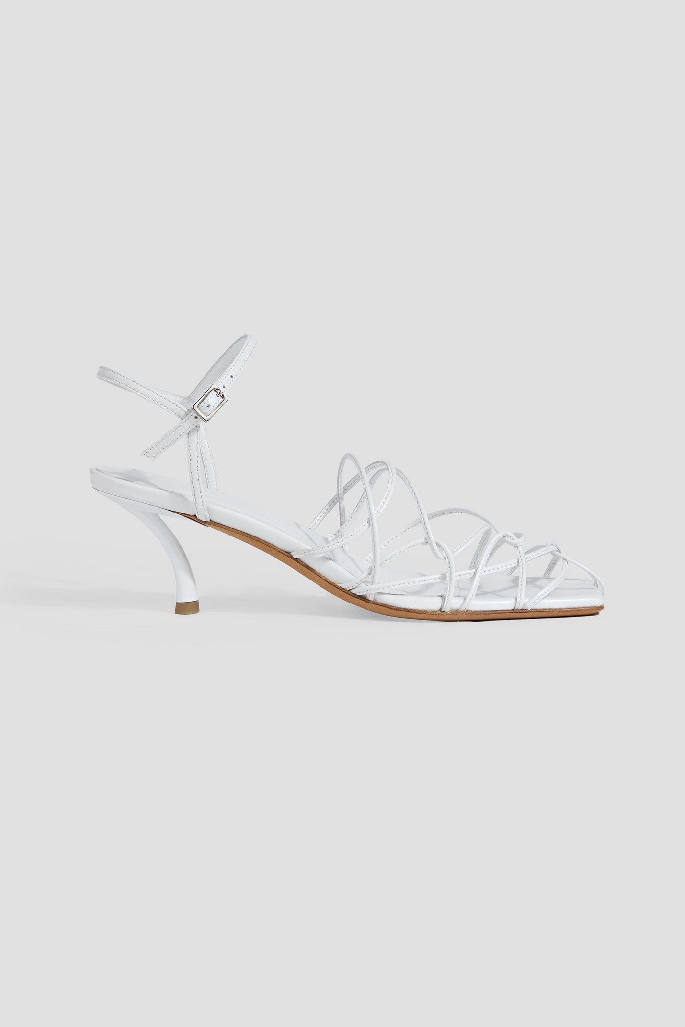 Tibi Betty Leather Sandals White Women's