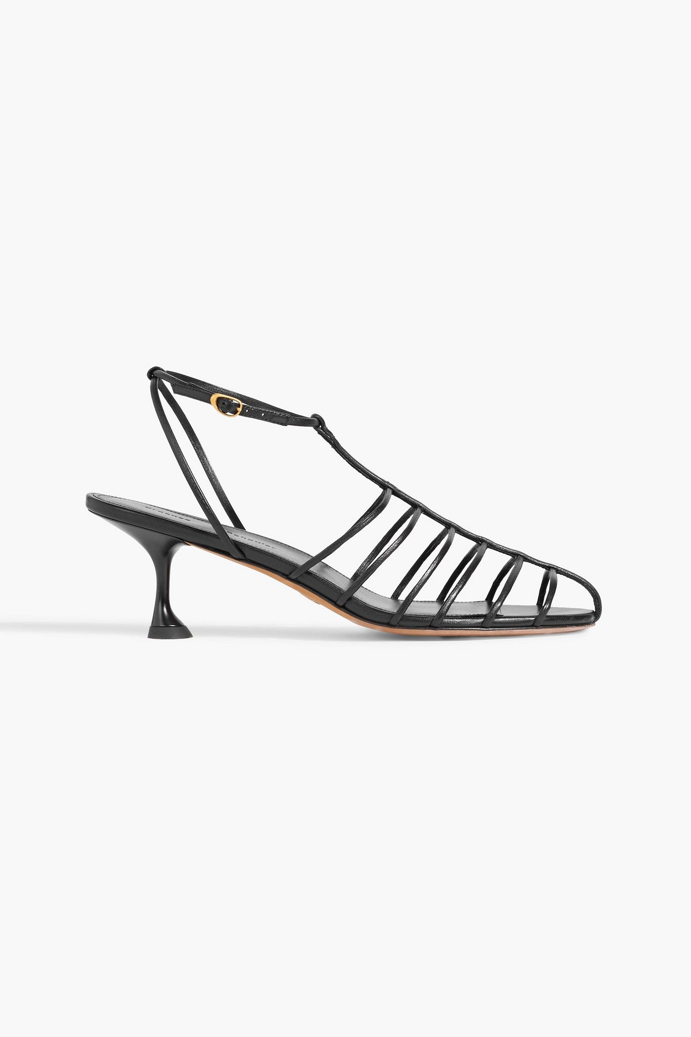 Proenza Schouler Tee Cage Leather Sandals Black Women's