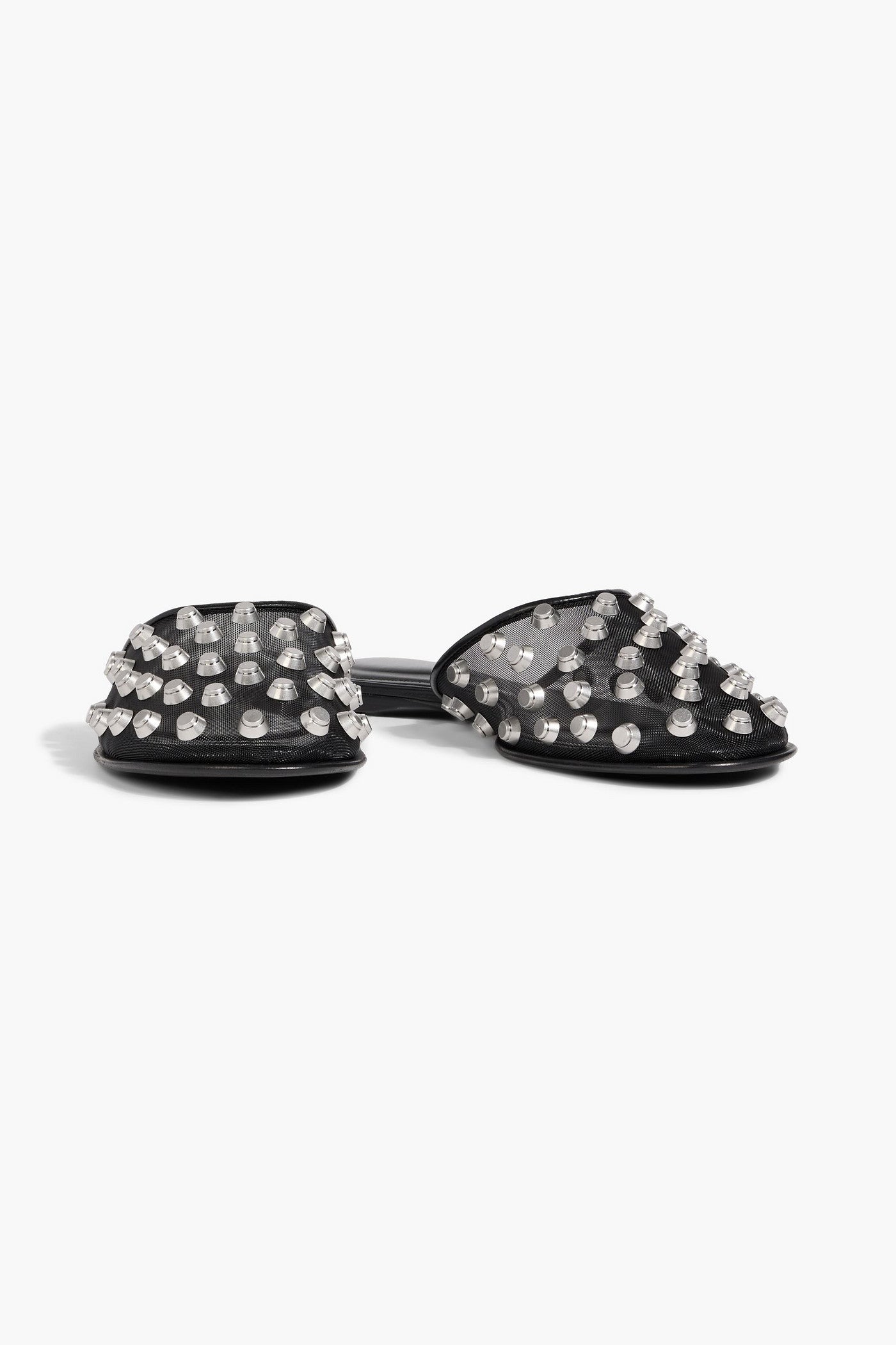 Alexander Wang Rhodes Studded Mesh Slippers Black Women's