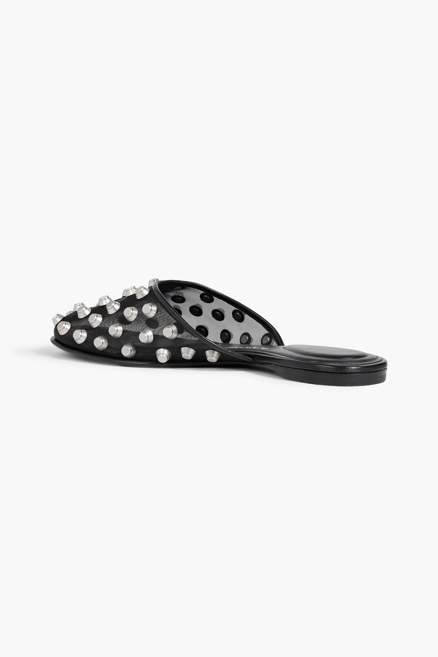 Alexander Wang Rhodes Studded Mesh Slippers Black Women's
