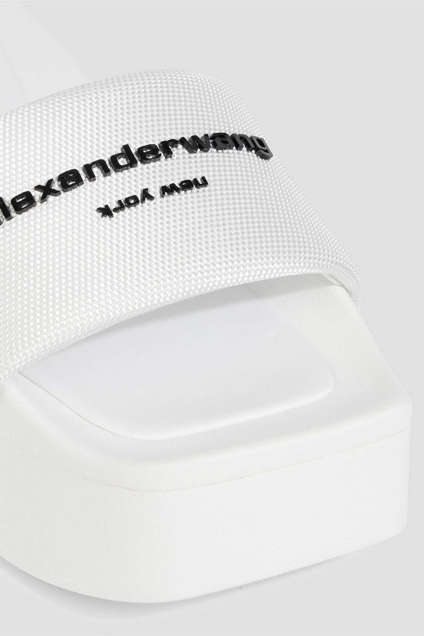Alexander Wang Canvas Platform Mules White Women's