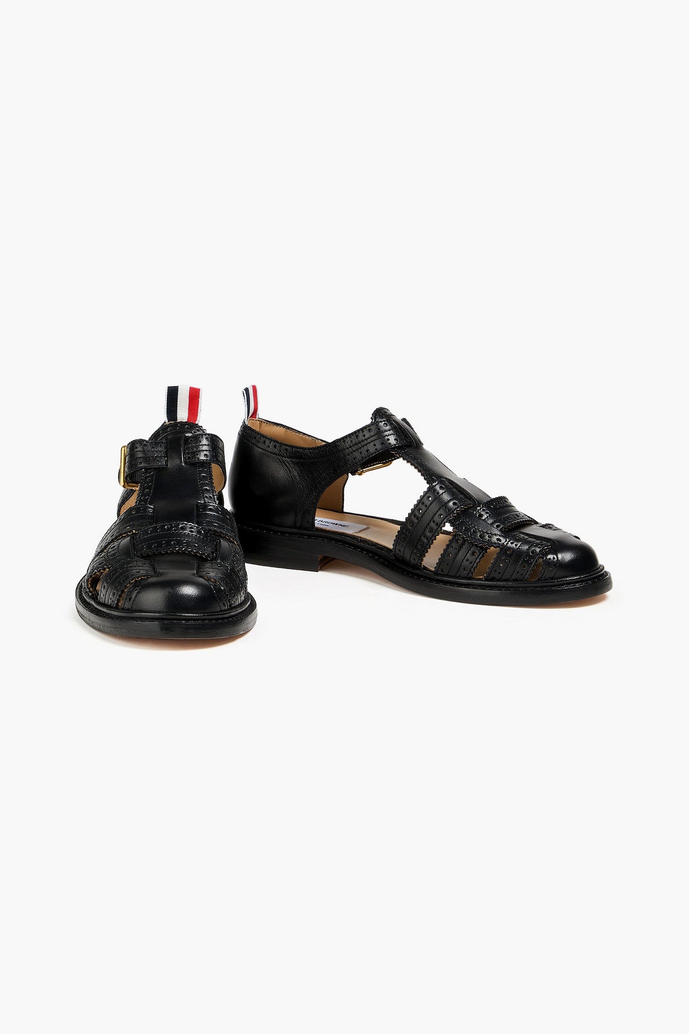 Thom Browne Leather Sandals Black Women's