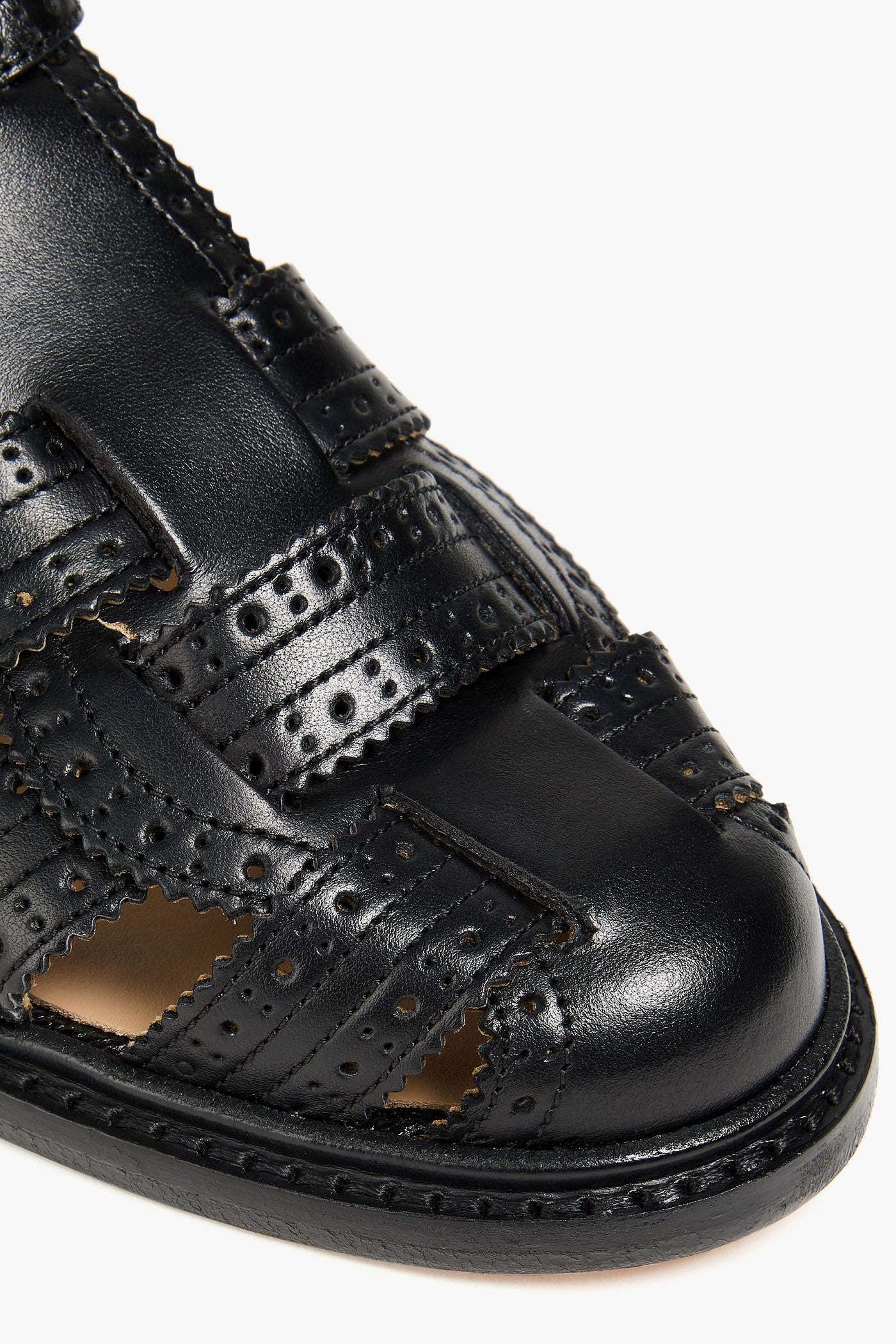 Thom Browne Leather Sandals Black Women's
