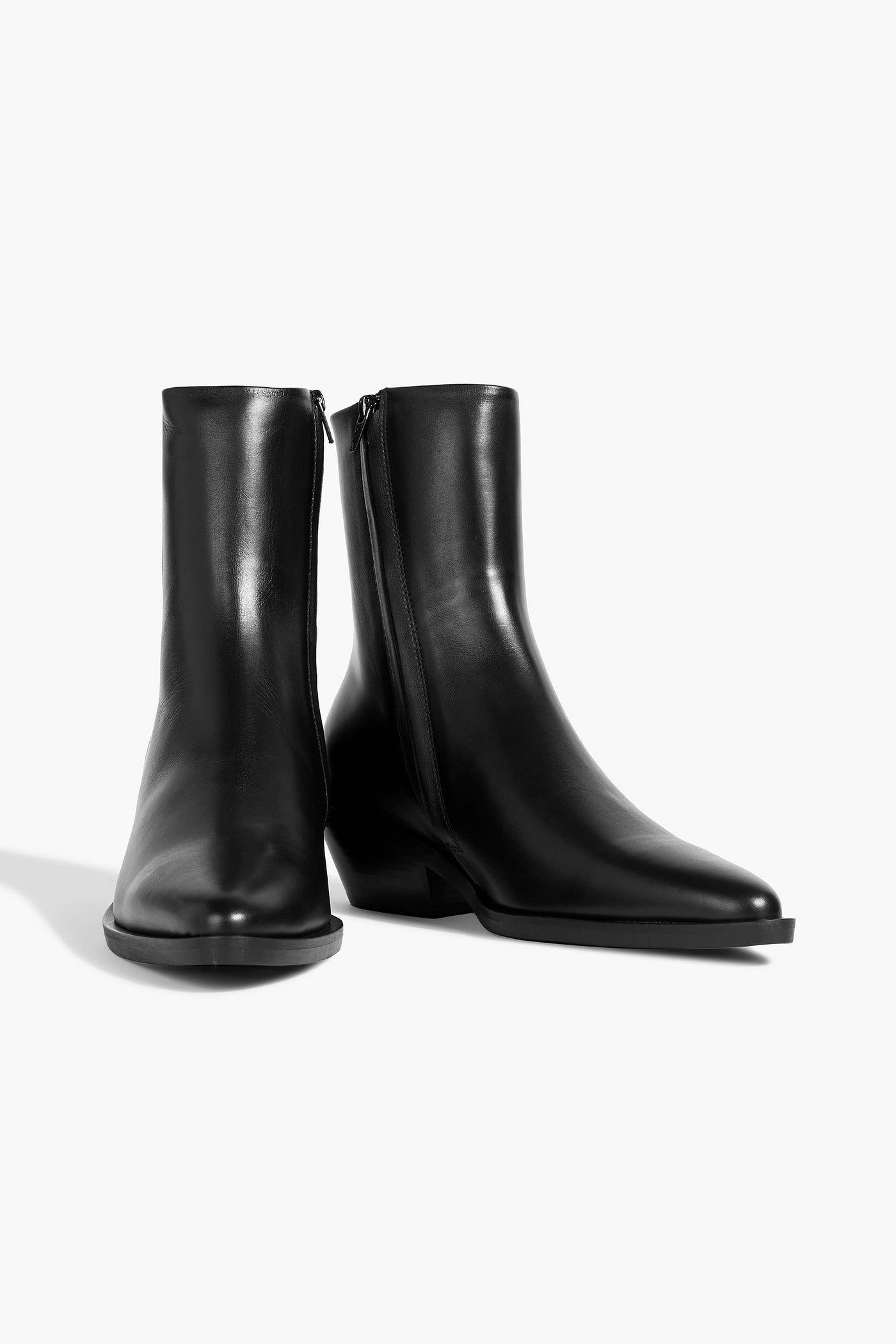 A.Emery Hudson Leather Ankle Boots Black Women's