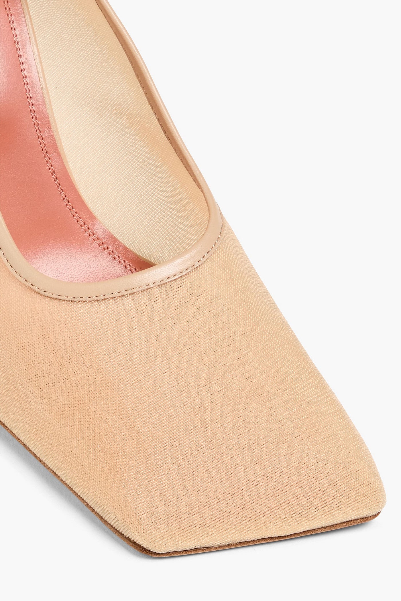 Amina Muaddi Charlotte Mesh Pumps Neutral Women's