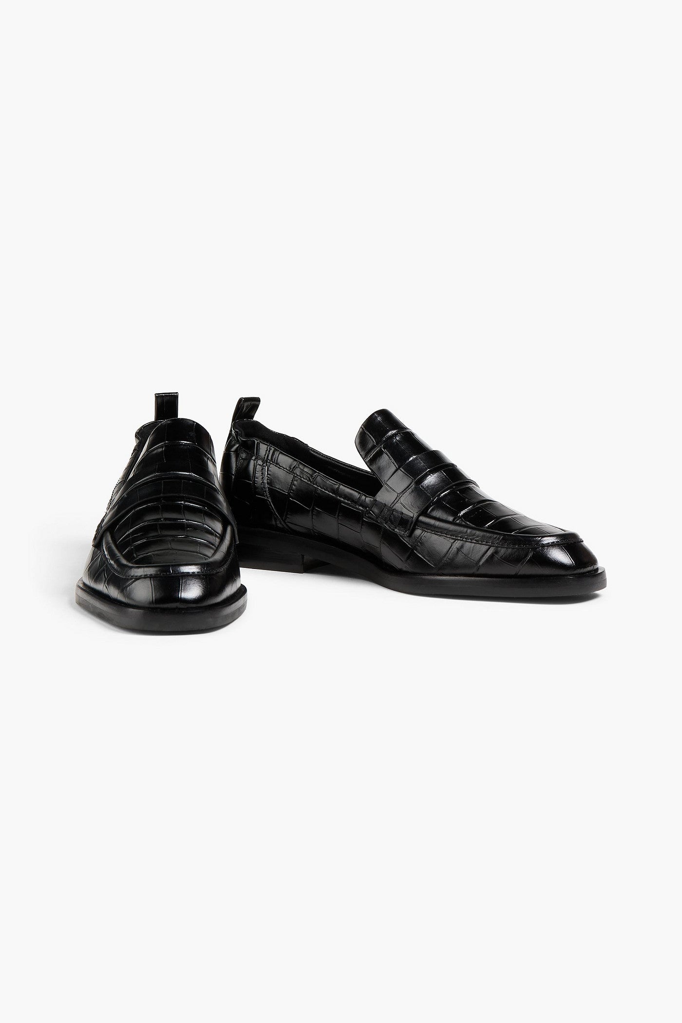 3.1 Phillip Lim Alexa Croc-Effect Leather Loafers Black Women's