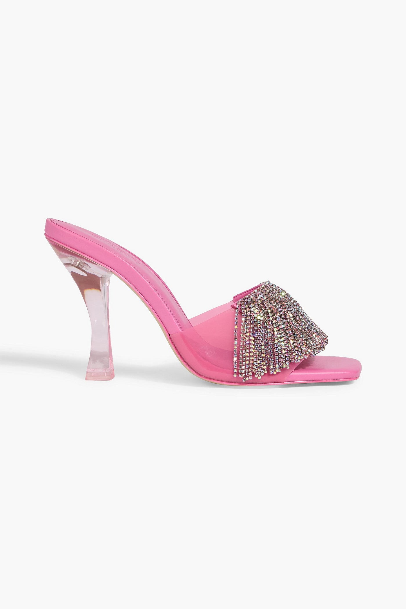 Cult Gaia Lana Crystal-Embellished Pvc Mules Pink Women's