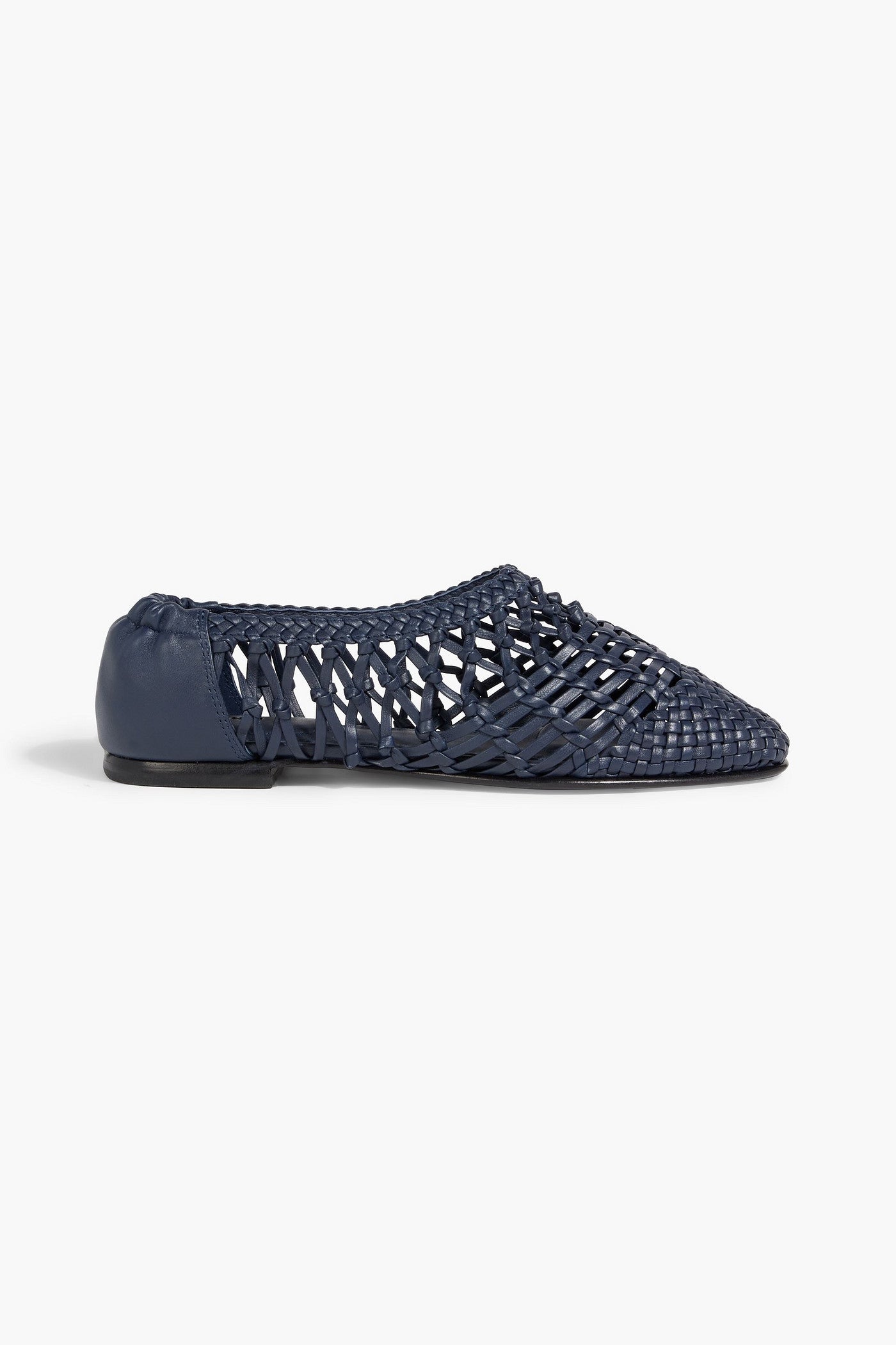 Simkhai Eden Woven Leather Ballet Flats Midnight Blue Women's