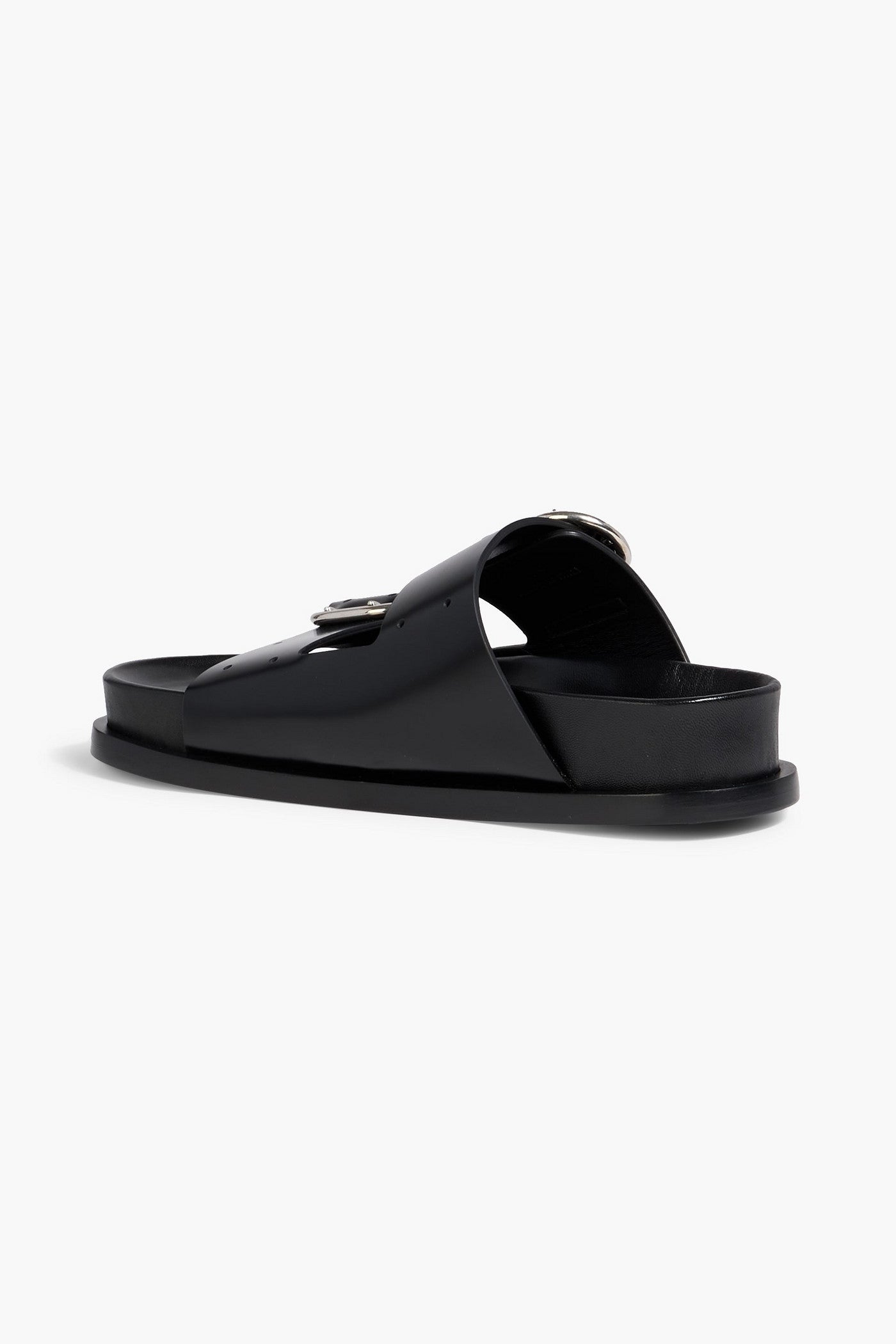 Jil Sander Buckled Leather Sandals Black Women's