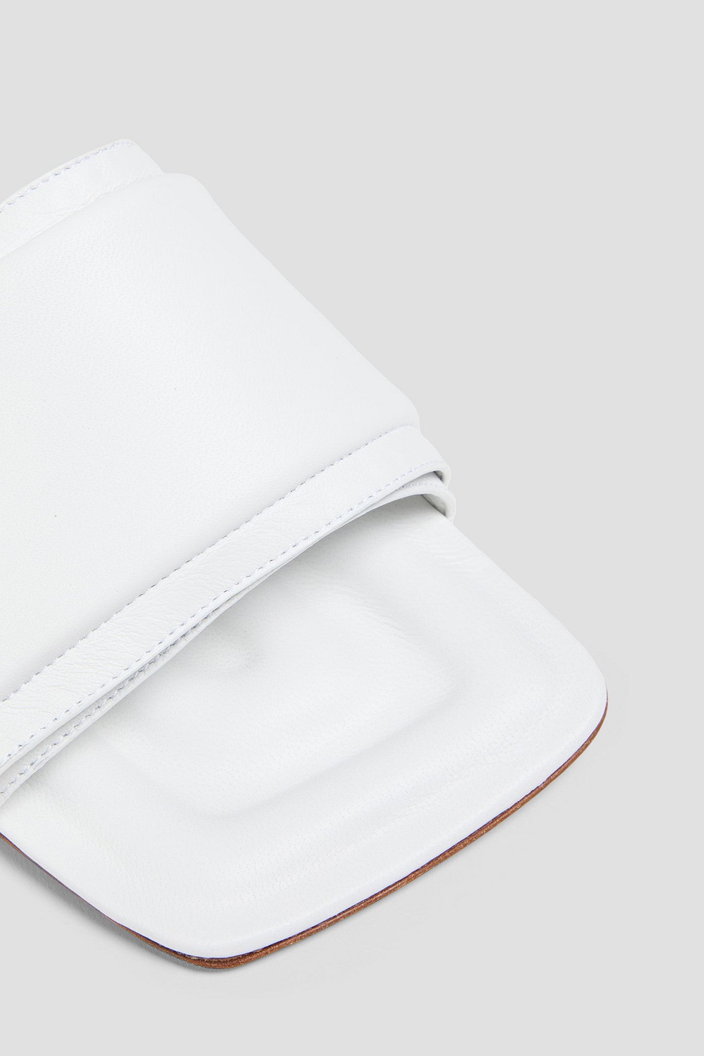 Jacquemus Piscine Padded Leather Mules White Women's