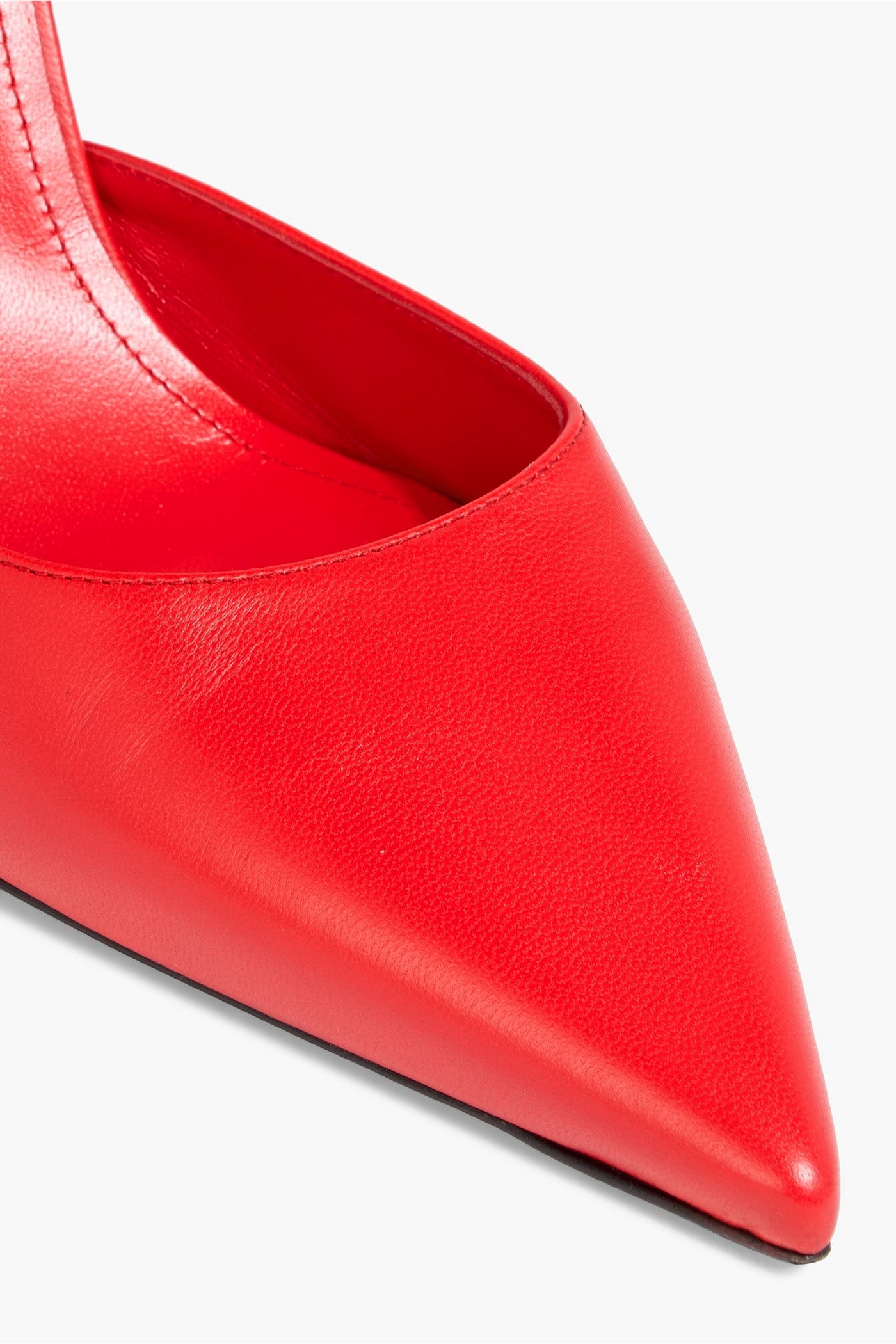 Givenchy Show Stocking Leather Pumps And Socks Set Red Women's