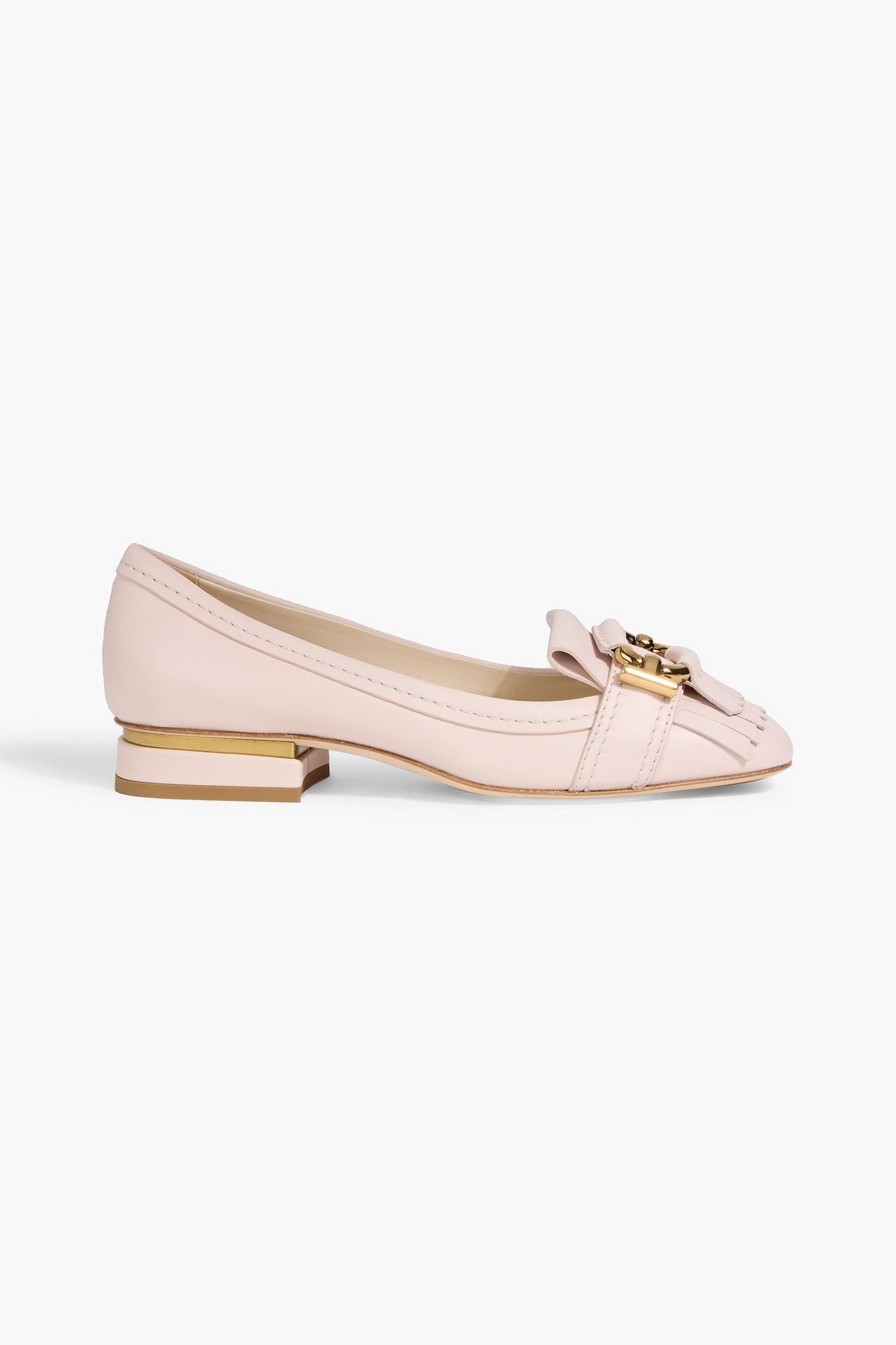 Tod's Fringed Leather Pumps Blush Women's