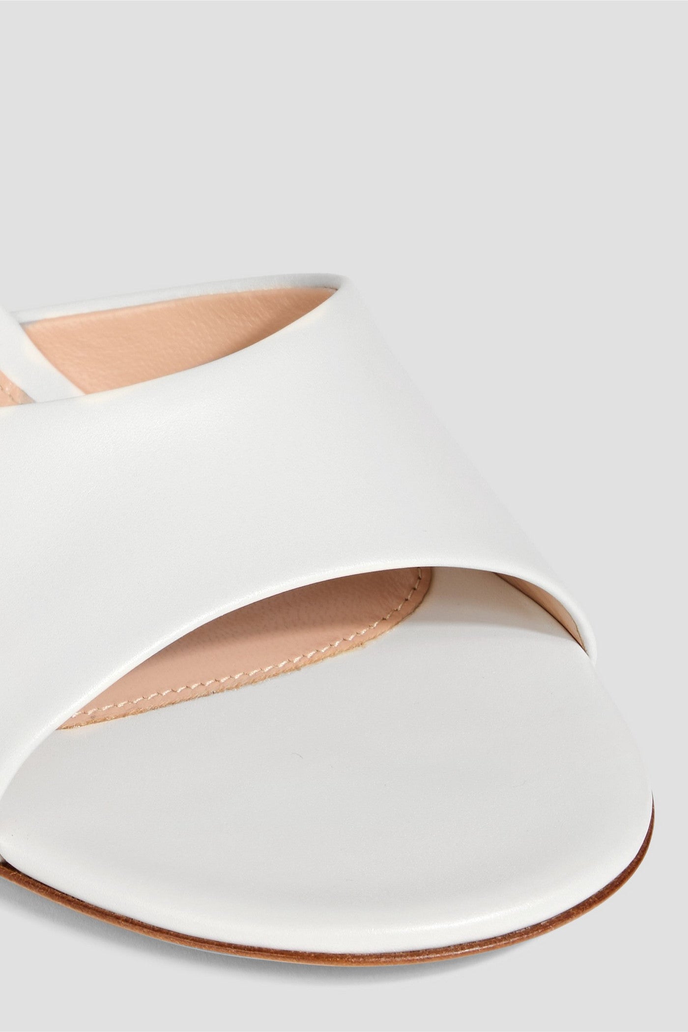 Gianvito Rossi Ascent 55 Leather Mules White Women's