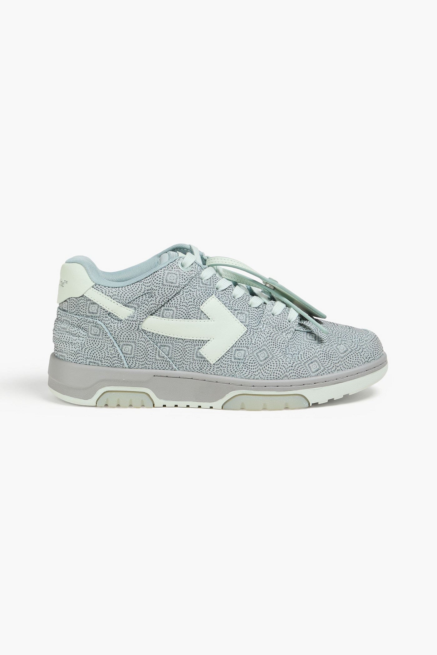 Off-White Out Of Office Textured-Suede Sneakers Mint