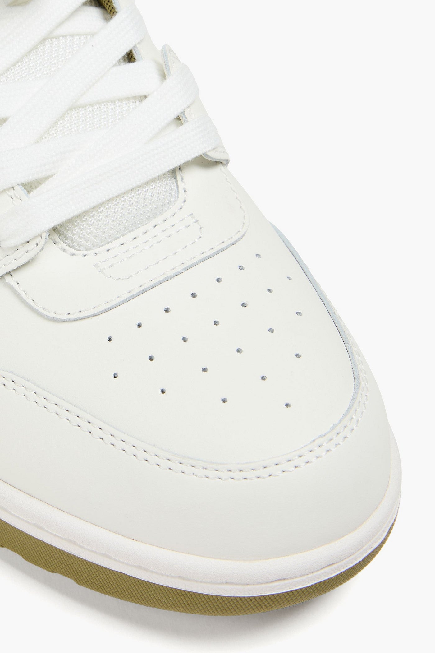 Off-White Out Of Office Leather Sneakers Army Green