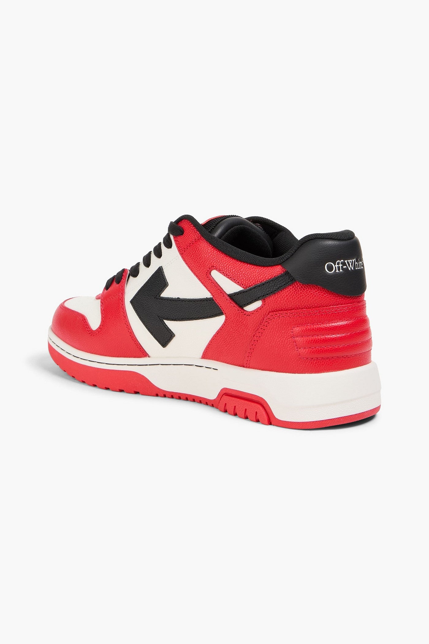 Off-White Out Of Office Pebbled-Leather Sneakers Red