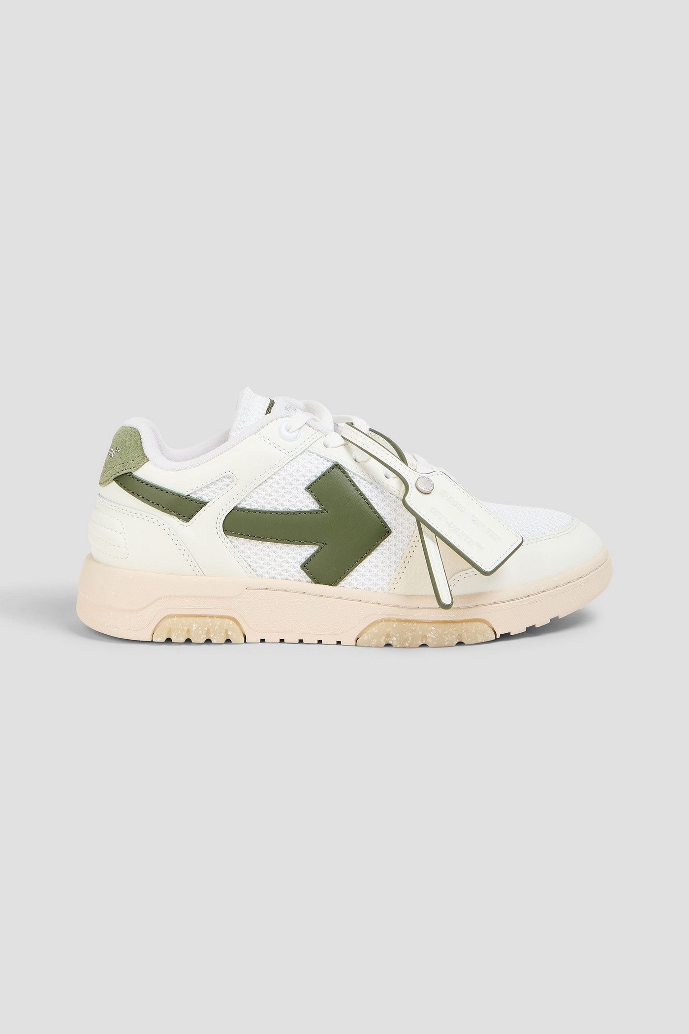 Off-White Out Of Office Mesh And Leather Sneakers White