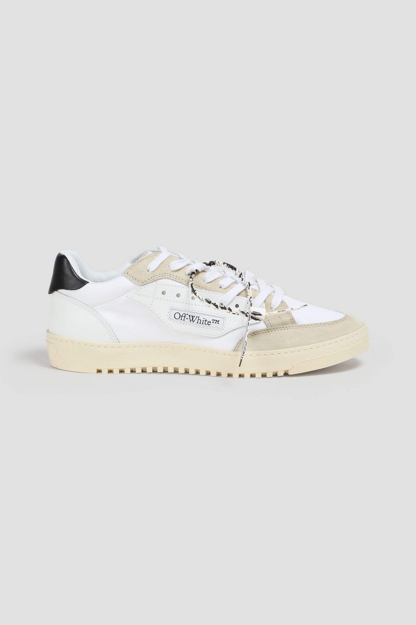 Off-White 5.0 Canvas, Leather And Suede Sneakers White