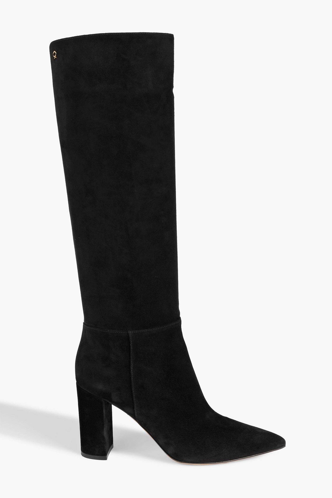 Gianvito Rossi Piper 85 Suede Knee Boots Black Women's