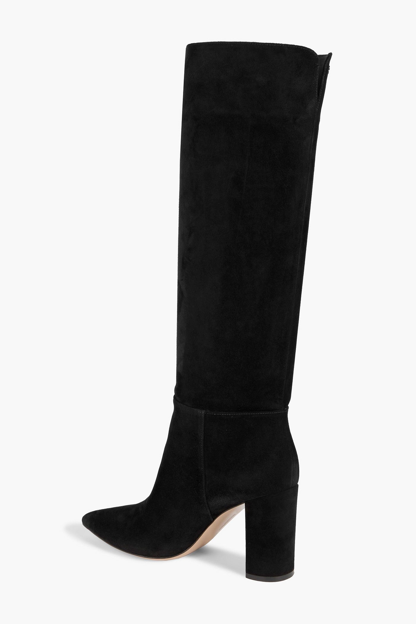Gianvito Rossi Piper 85 Suede Knee Boots Black Women's