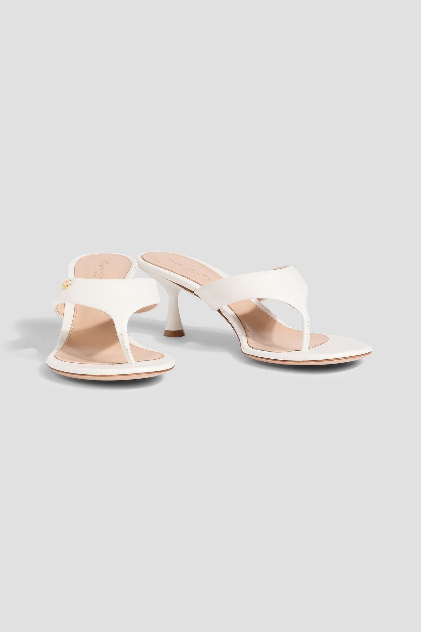 Gianvito Rossi Ascent 55 Leather Mules White Women's