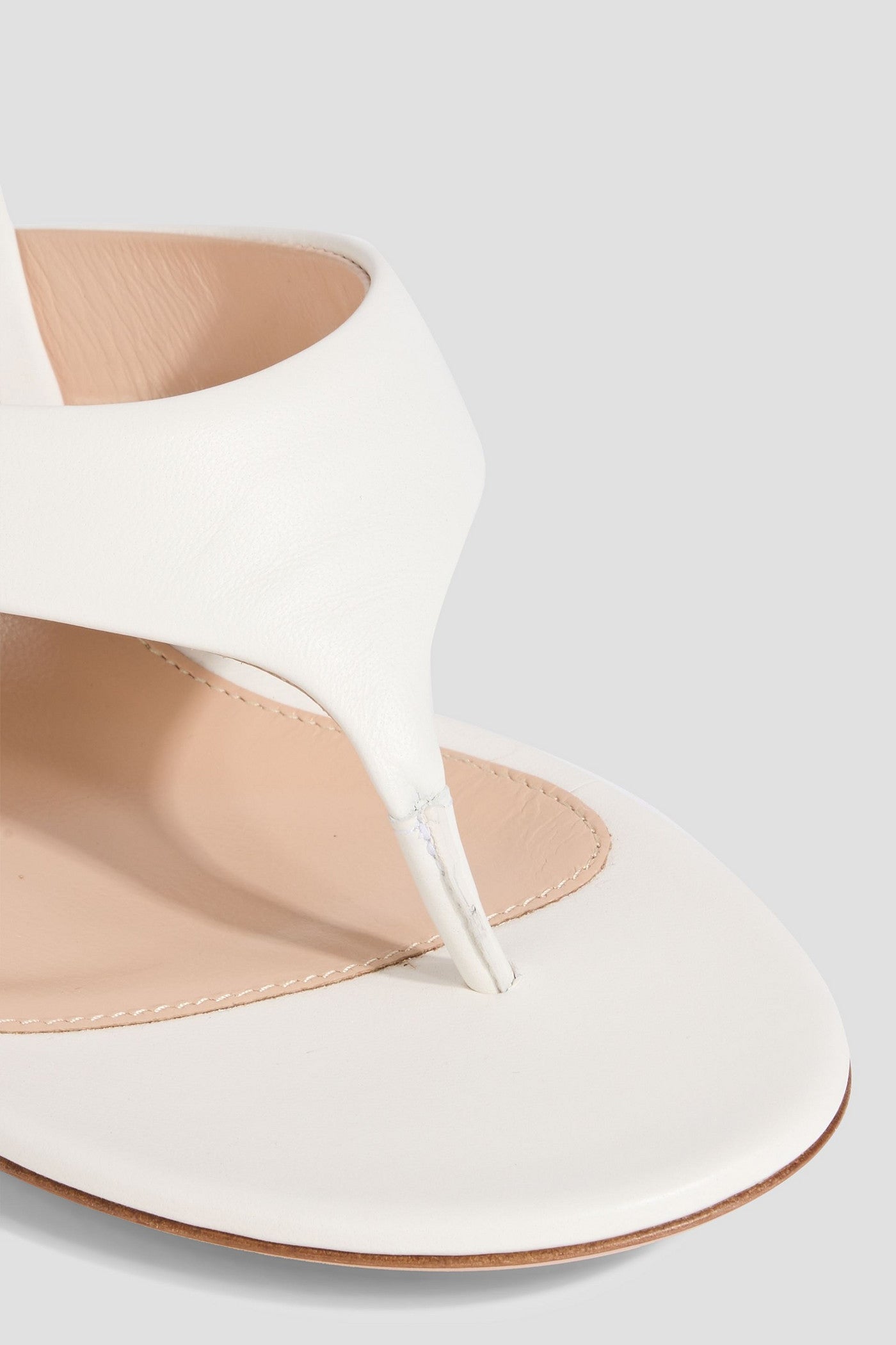 Gianvito Rossi Ascent 55 Leather Mules White Women's