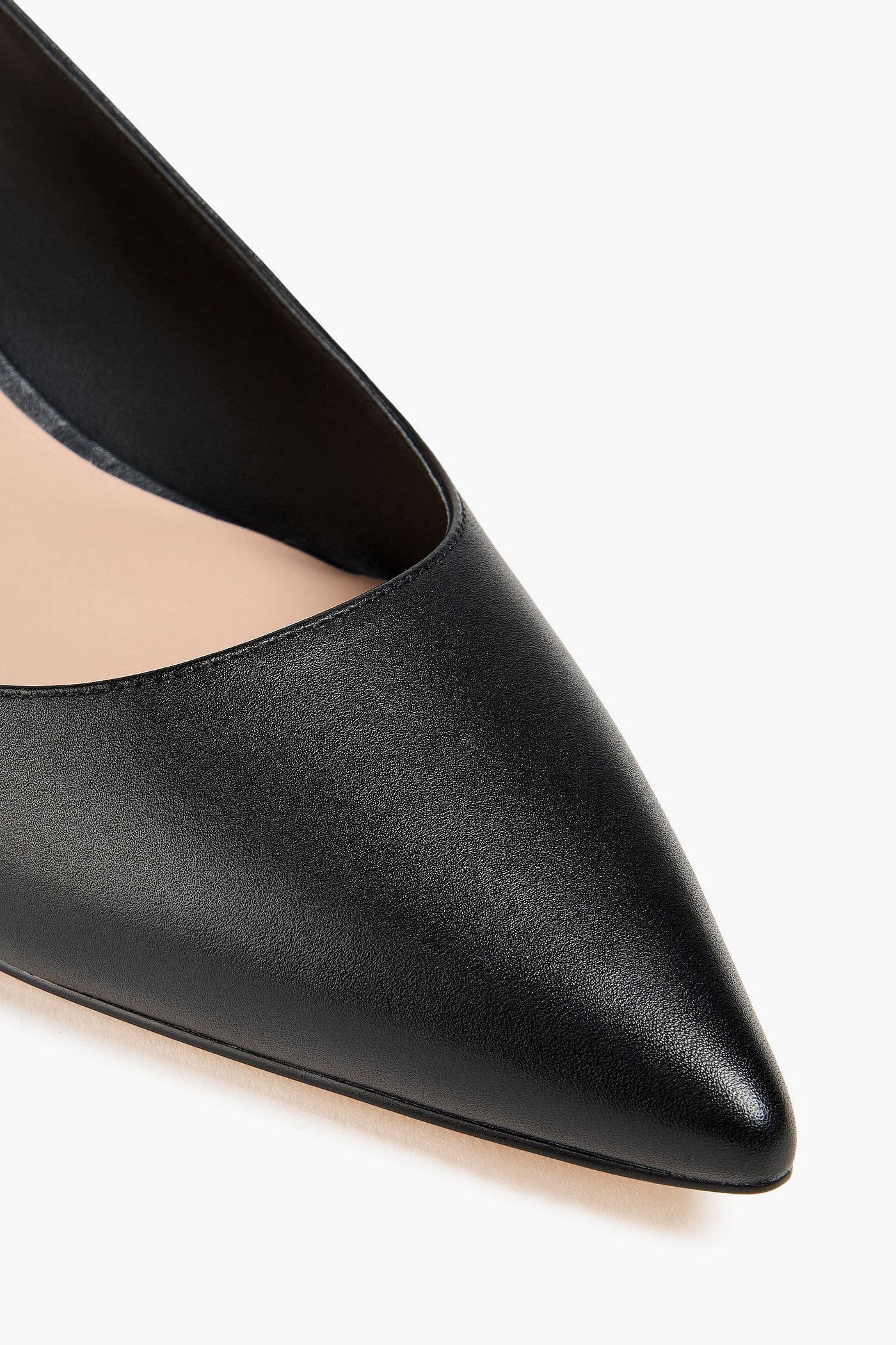 Stuart Weitzman Isla 50 Leather Slingback Pumps Black Women's