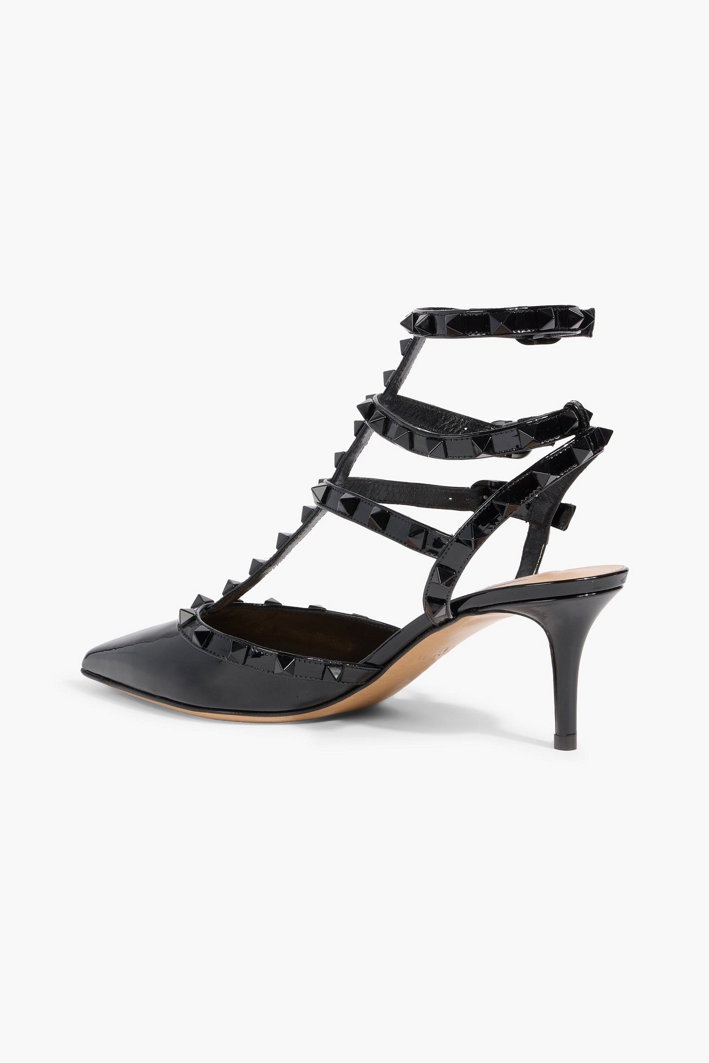 Valentino Garavani Rockstud Patent-Leather Pumps Black Women's