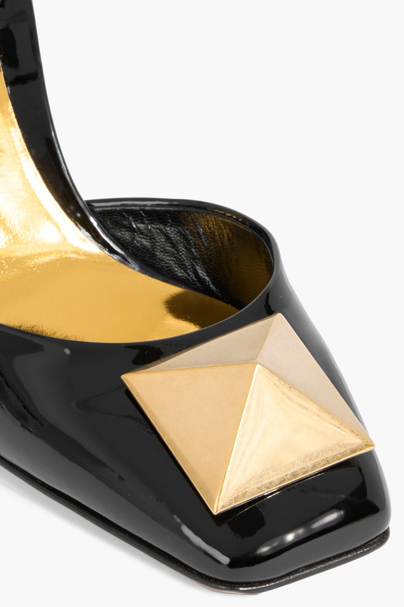 Valentino Garavani One Stud Patent-Leather Pumps Black Women's