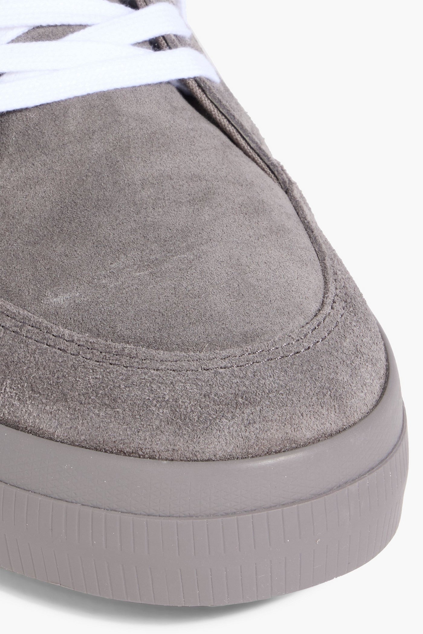 Off-White New Vulcanized Embroidered Suede Sneakers Gray