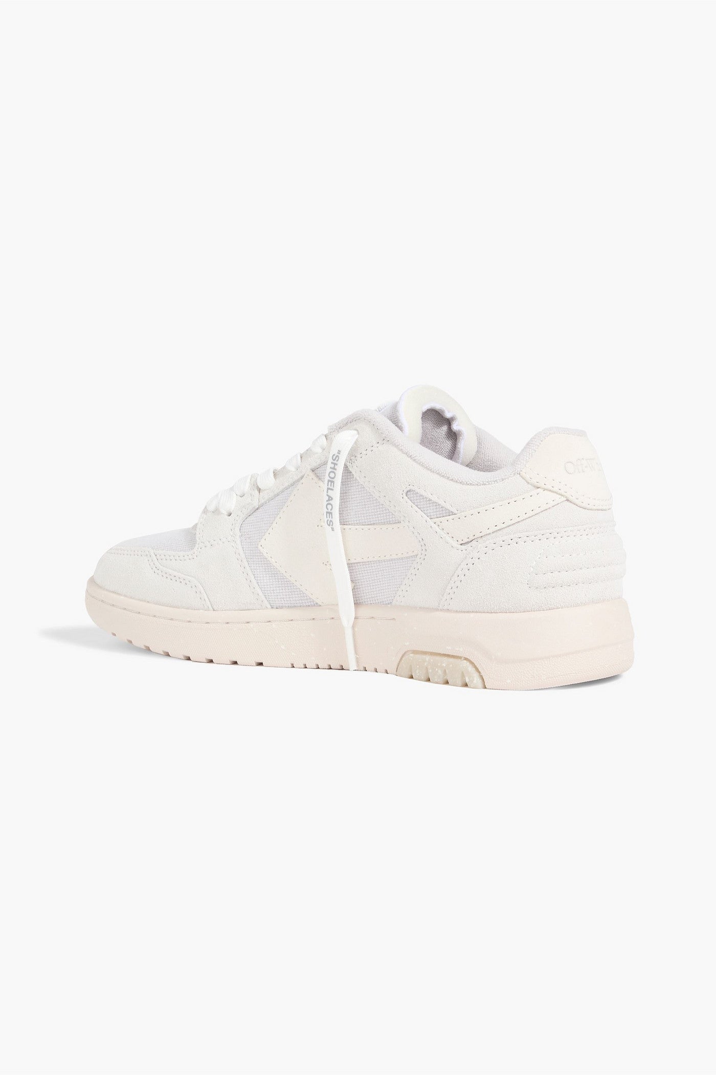 Off-White Out Of Office Canvas And Suede Sneakers Light Gray