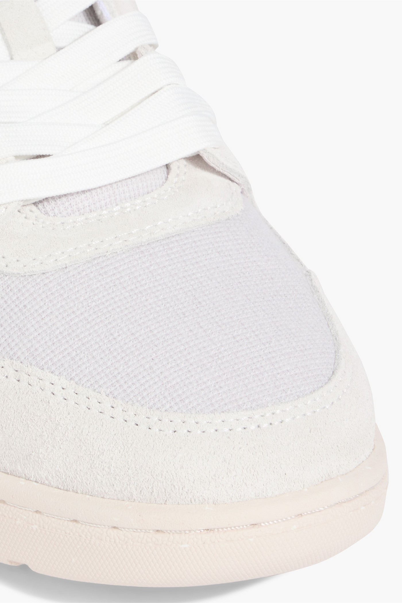 Off-White Out Of Office Canvas And Suede Sneakers Light Gray