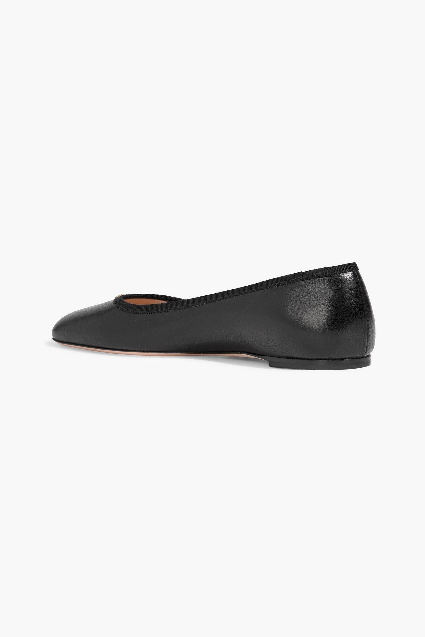 Bally Biuty Leather Ballet Flats Black Women's