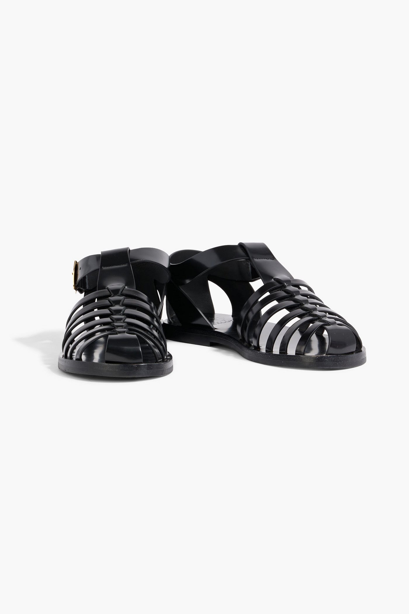 Bally Steva Leather Sandals Black Women's