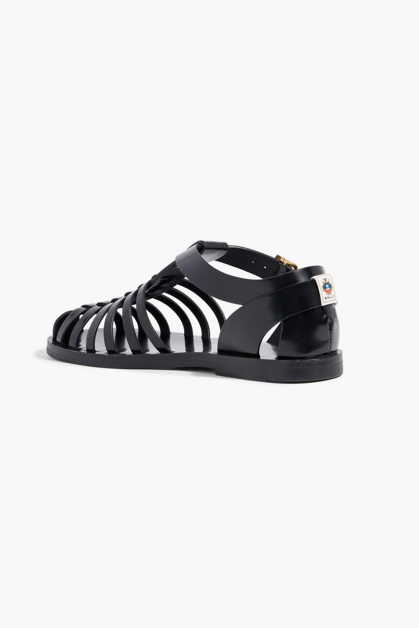 Bally Steva Leather Sandals Black Women's
