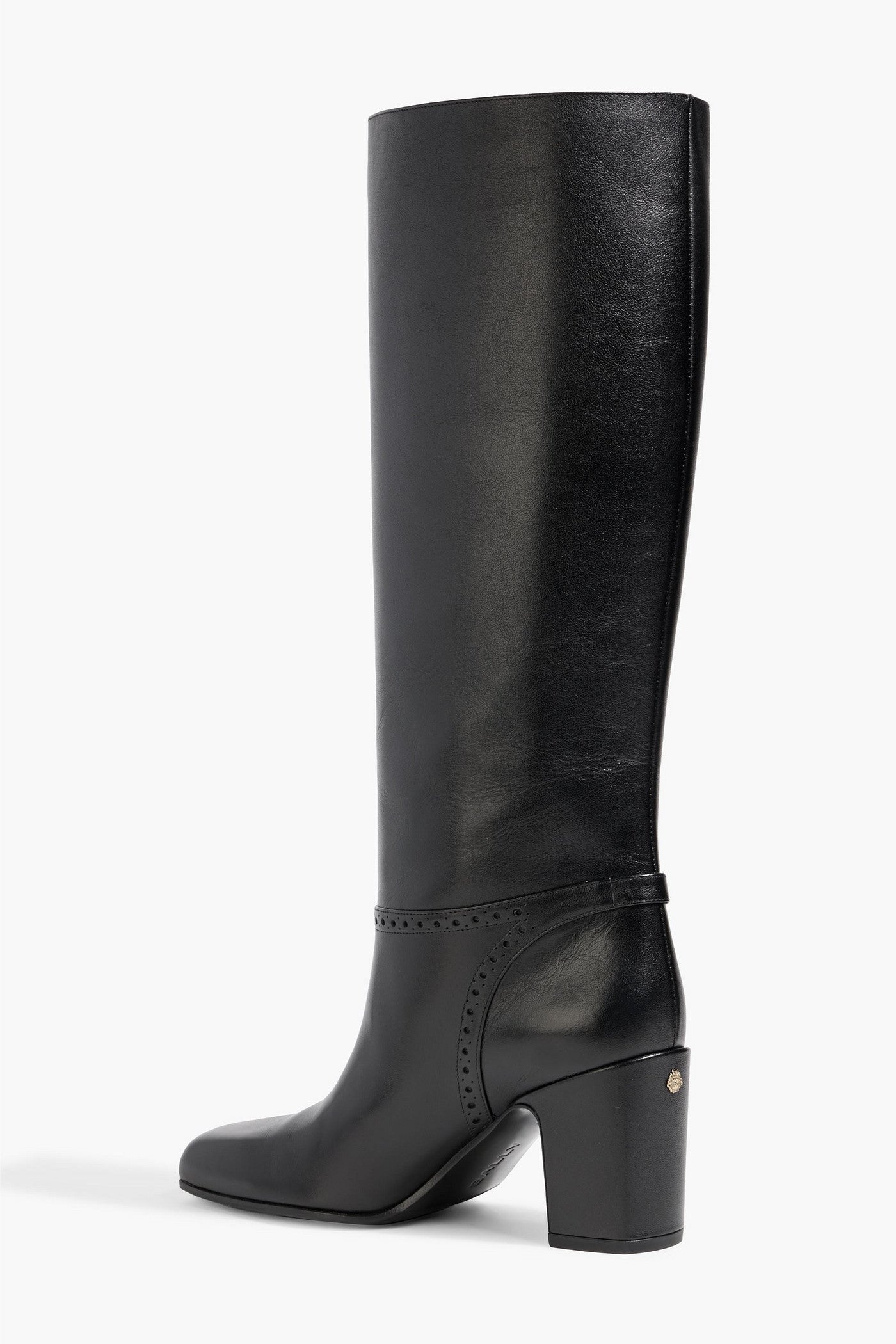 Bally Enilda 75 Leather Knee Boots Black Women's