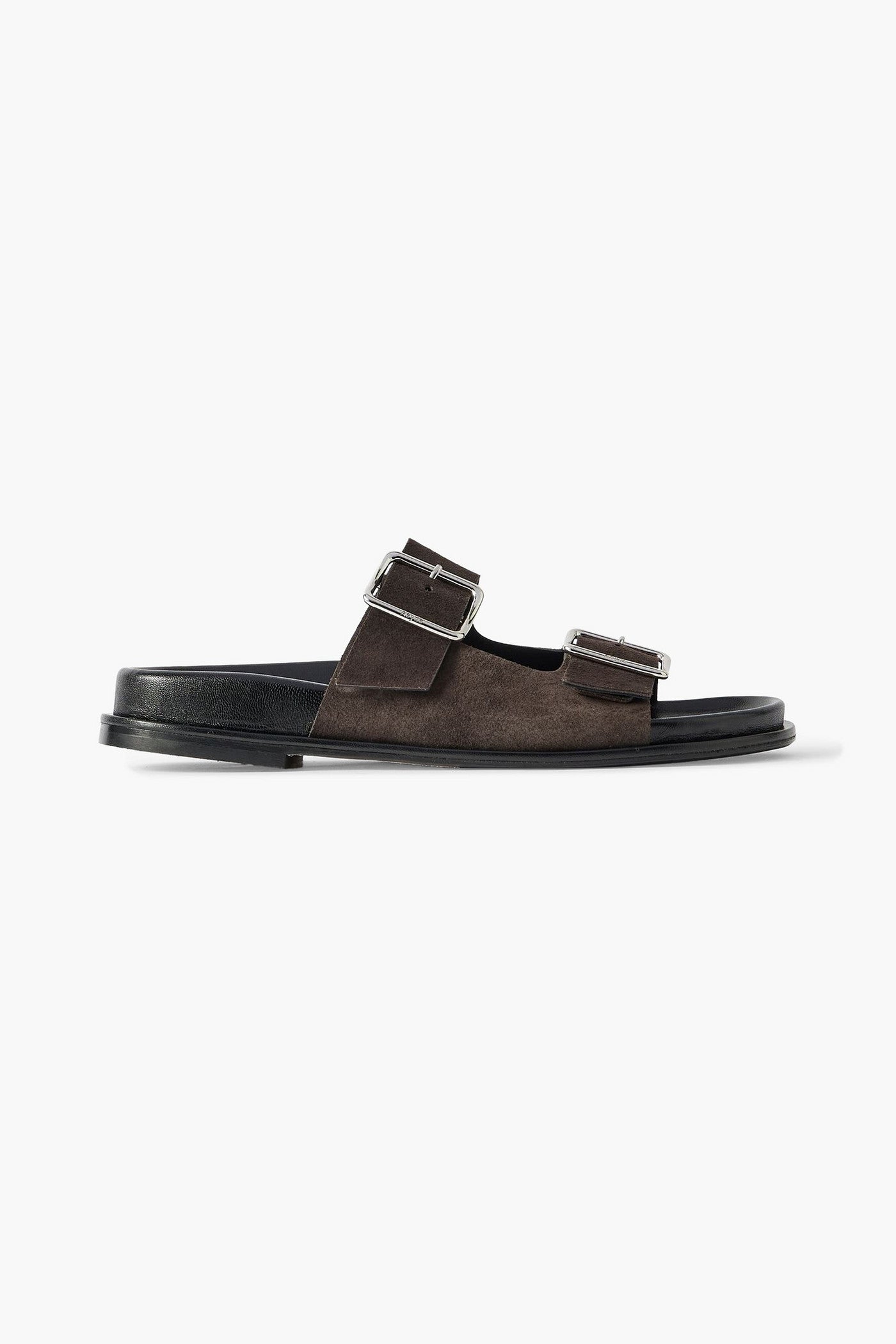 Aeyde Meena Bucked Suede Sandals Chocolate Women's