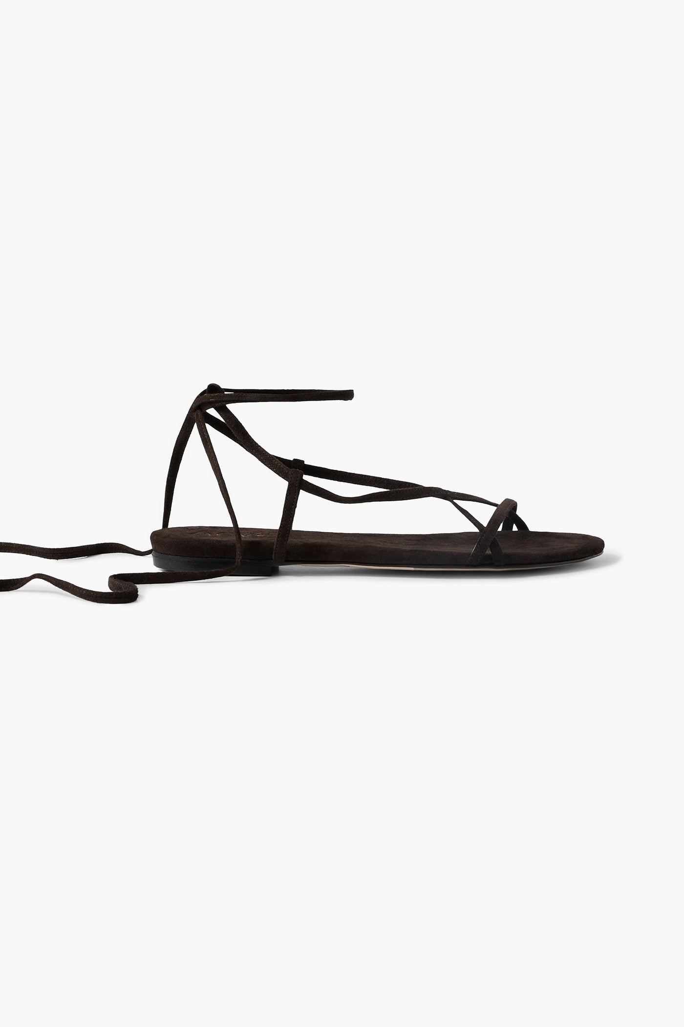 Aeyde Penny Suede Sandals Chocolate Women's